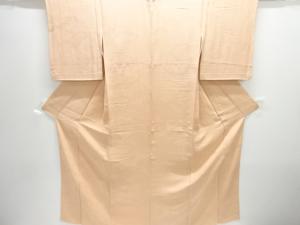 波に花模様織り出し一つ紋単衣色無地着物